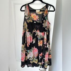 Flowy floral dress with attached slip by Maeve